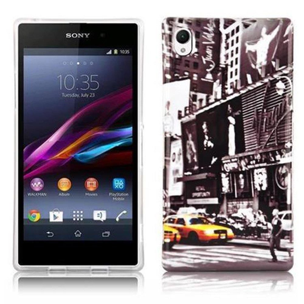 Cadorabo Handyhülle Sony Xperia Z1 Sony Xperia Z1, Handy Schutzhülle - Hülle - Robustes Hard Cover Back Case - Aufdruck