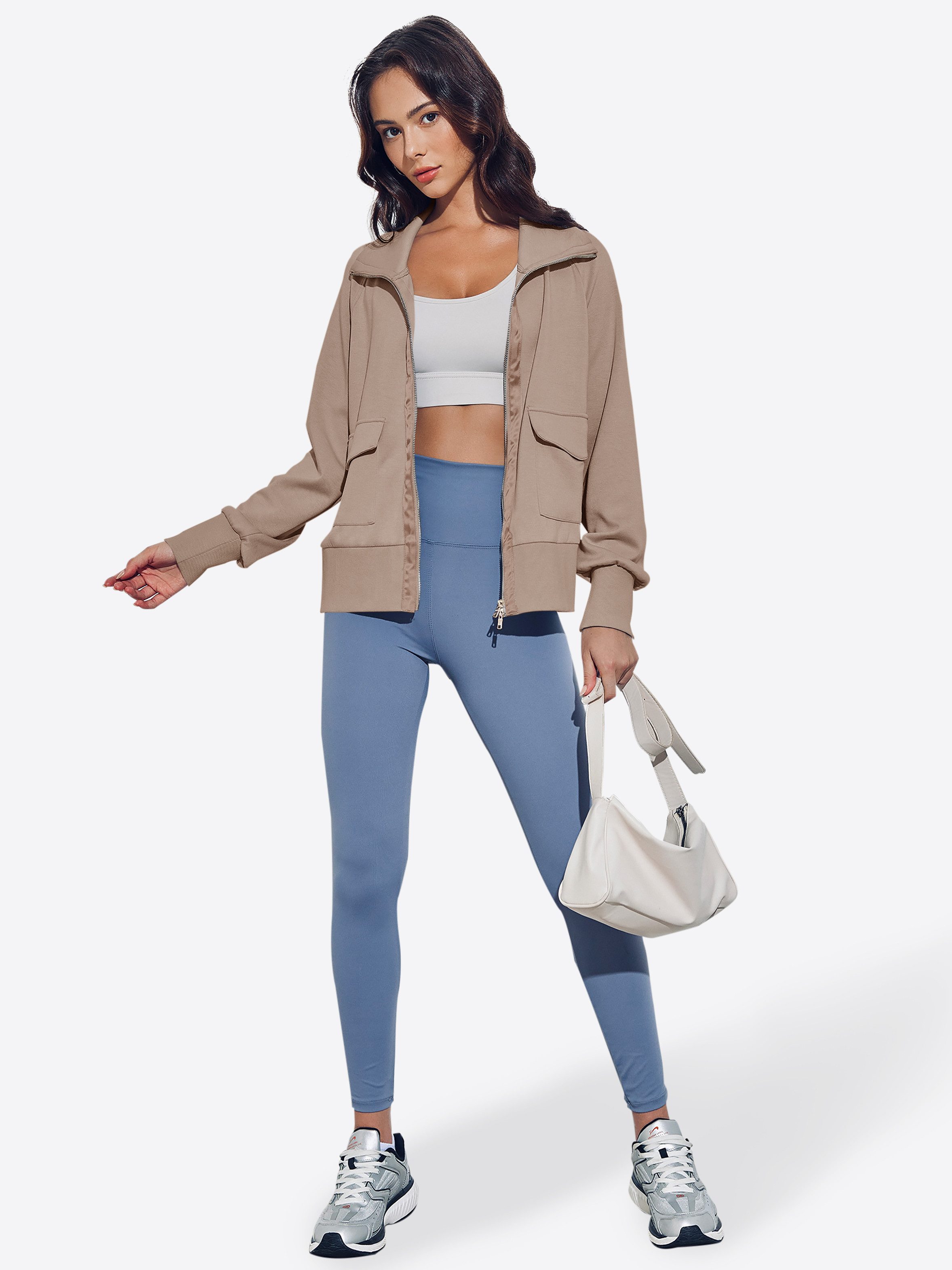 Imily Bela Sweatjacke Damen Langärmliges Lockeres Freizeit-Sweatshirt (Pack günstig online kaufen