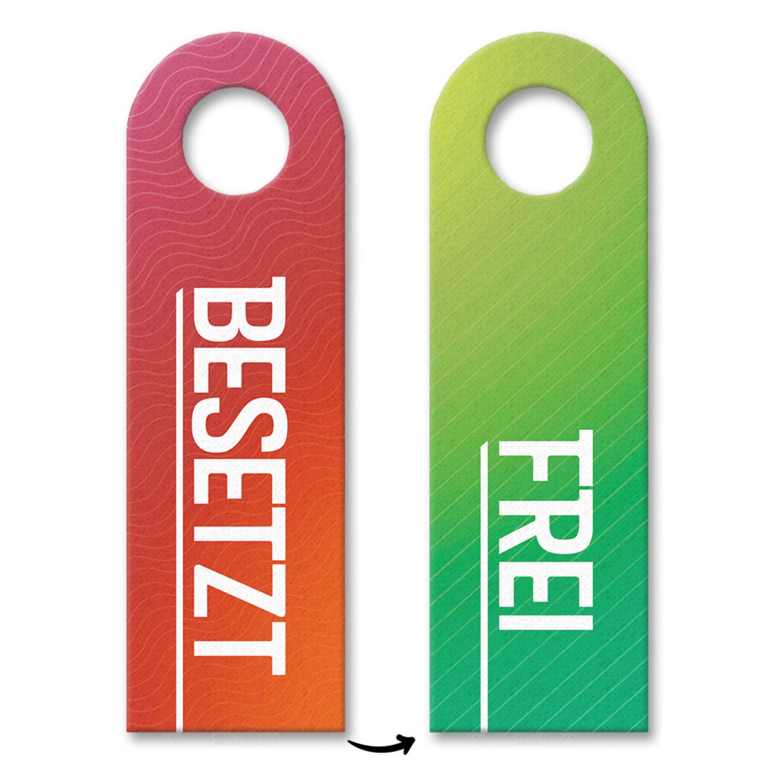 speecheese Dekohänger Besetzt oder Frei Türhänger mit Muster Flow WC Klo Toilette Bad Türe