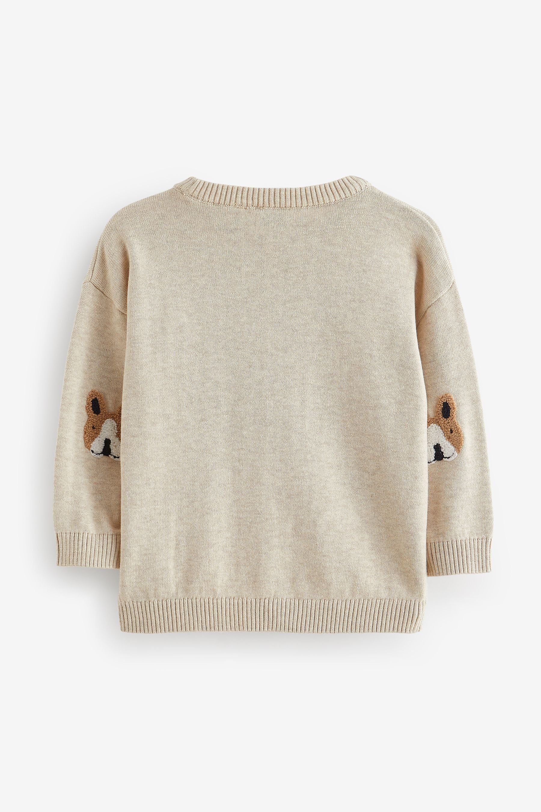 Next Rundhalspullover Strickpullover Hund (1-tlg)