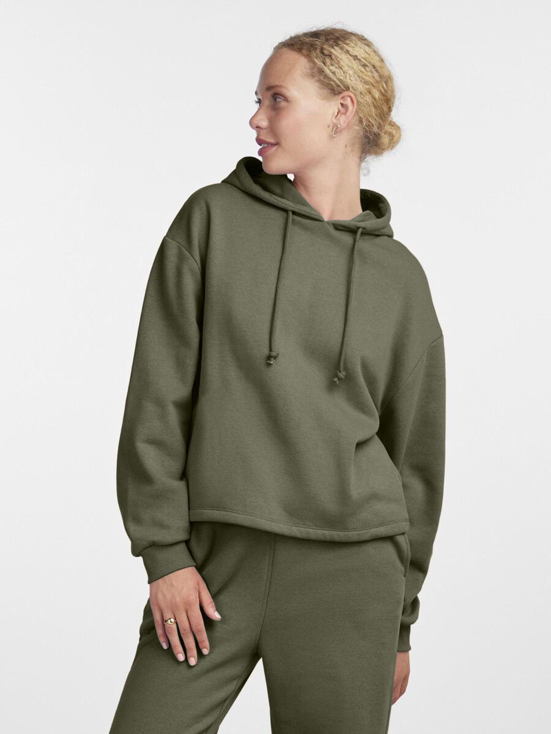 pieces Hoodie PCCHILLI LS HOODIE NOOS BC Deep Lichen Green