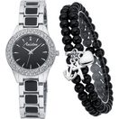 Aniston JEWELRY & WATCHES Quarzuhr, (Set, 2-tlg., mit 2-reihigem Armband), Armbanduhr, Damenuhr, Schmucksteine, neue Kollektion
