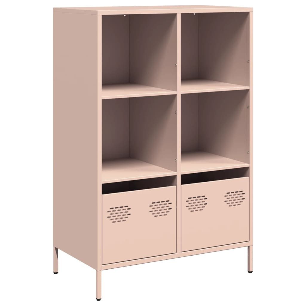 vidaXL Highboard Highboard Rosa 68x39x103,5 cm Stahl (1 St)