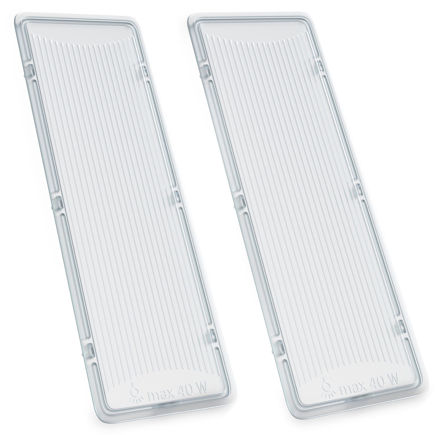 VIOKS Lampenschirm Lampenabdeckung Set 2x Ersatz für Bosch 00264984, 175x60 mm für Dunstabzugshaube