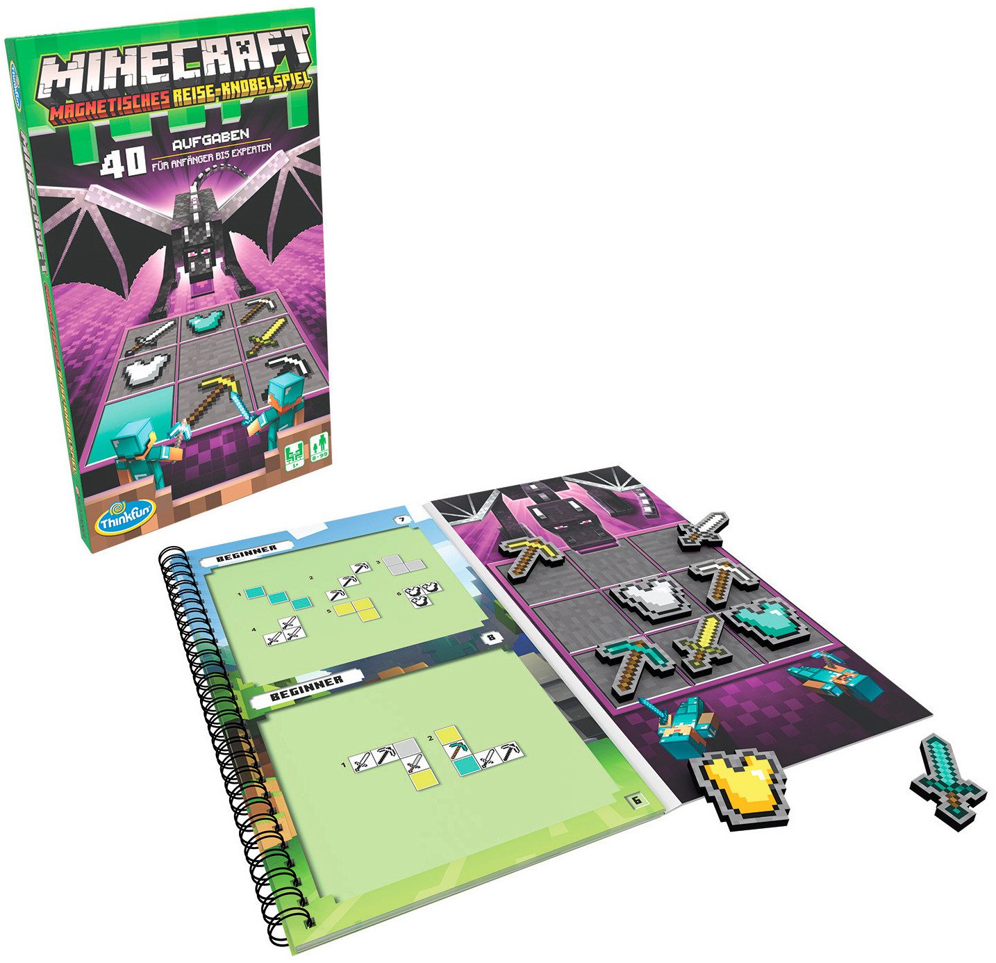 Thinkfun® Spiel ThinkFun Minecraft: Das Magnetische-Reisespiel, Denkspiel
