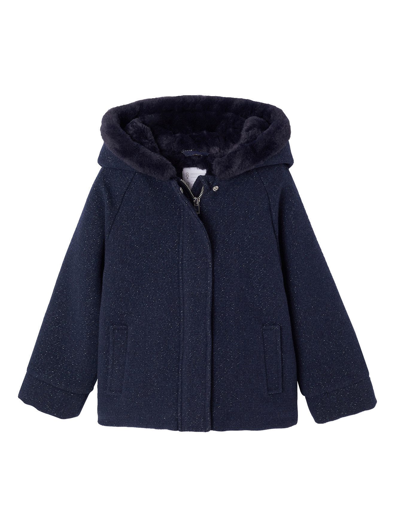 vertbaudet Dufflecoat Mädchen Wintermantel, Woll-Mix