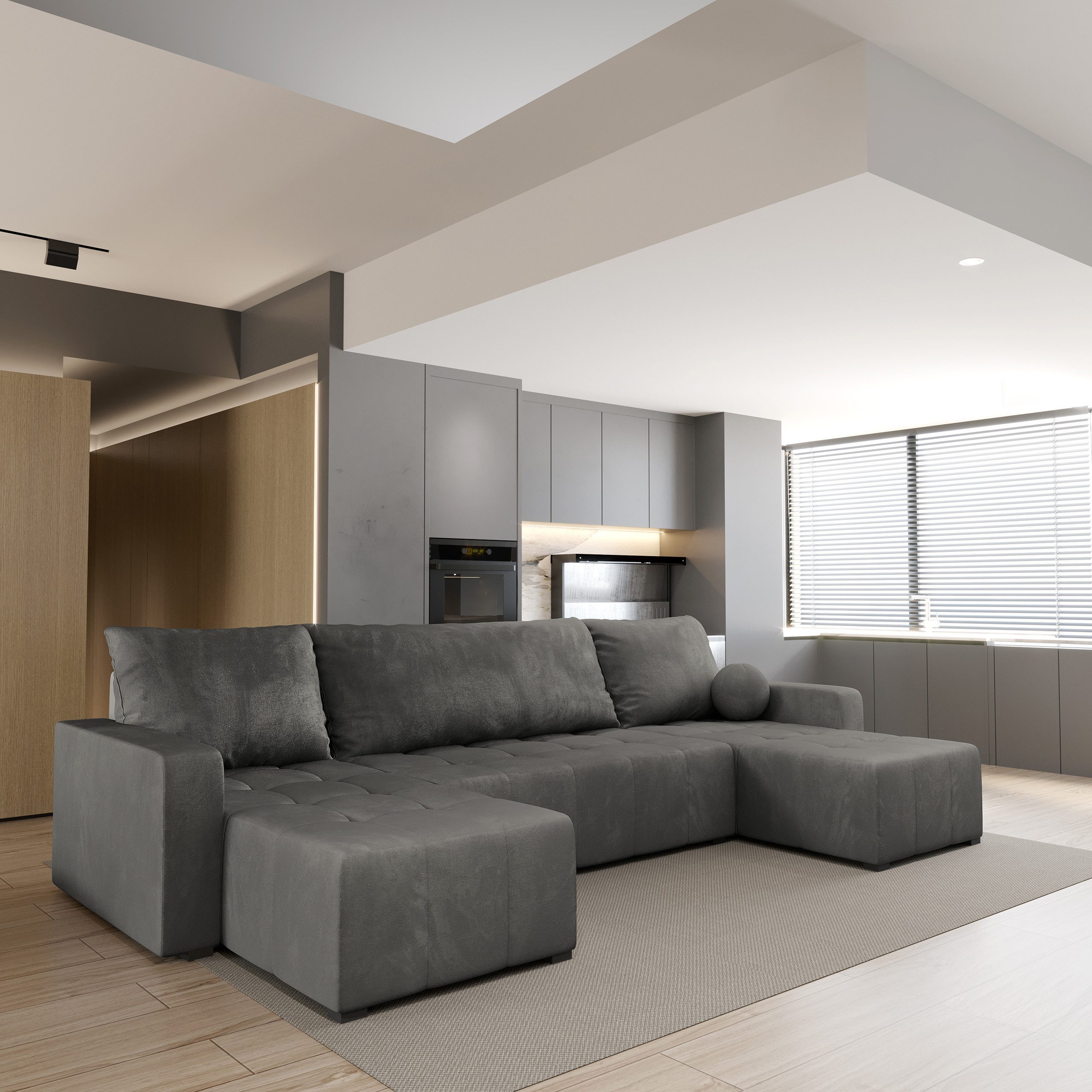 Masseno Ecksofa TOLARI mit Schlaffunktion U-Form, Sofa mit Bettkasten günstig online kaufen