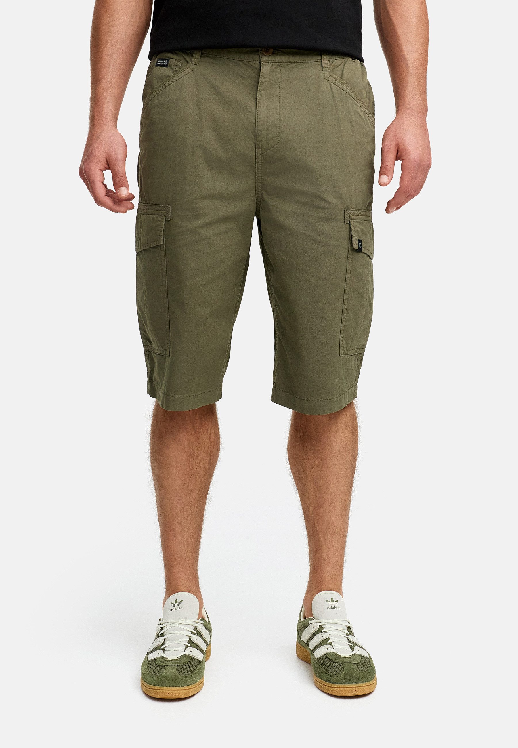 INDICODE Cargoshorts Herren INNadim Cargoshorts aus Baumwolle mit elastischen Einsätzen am Bund für eine flexible Passform