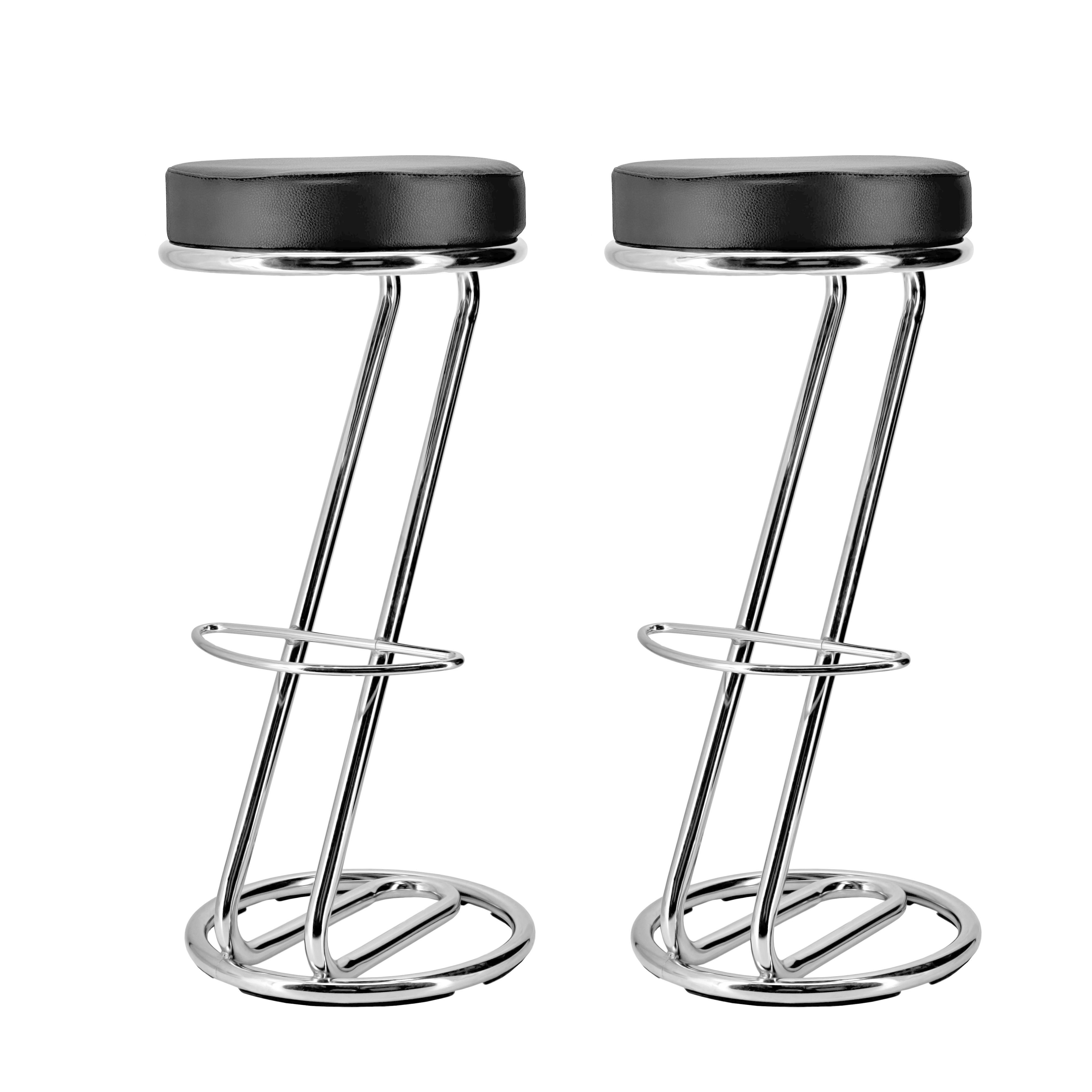 Barhocker Z Form 2-er Set mit gepolstertem Sitz ZEUS