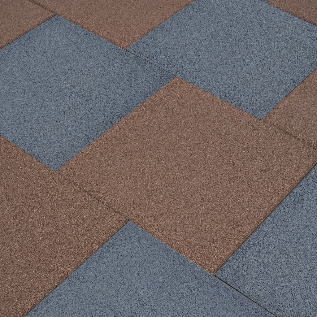vidaXL Bodenschutzmatte Коврики  18 Stk Gummi 50x50x3 cm Grau Fallschutzmatte