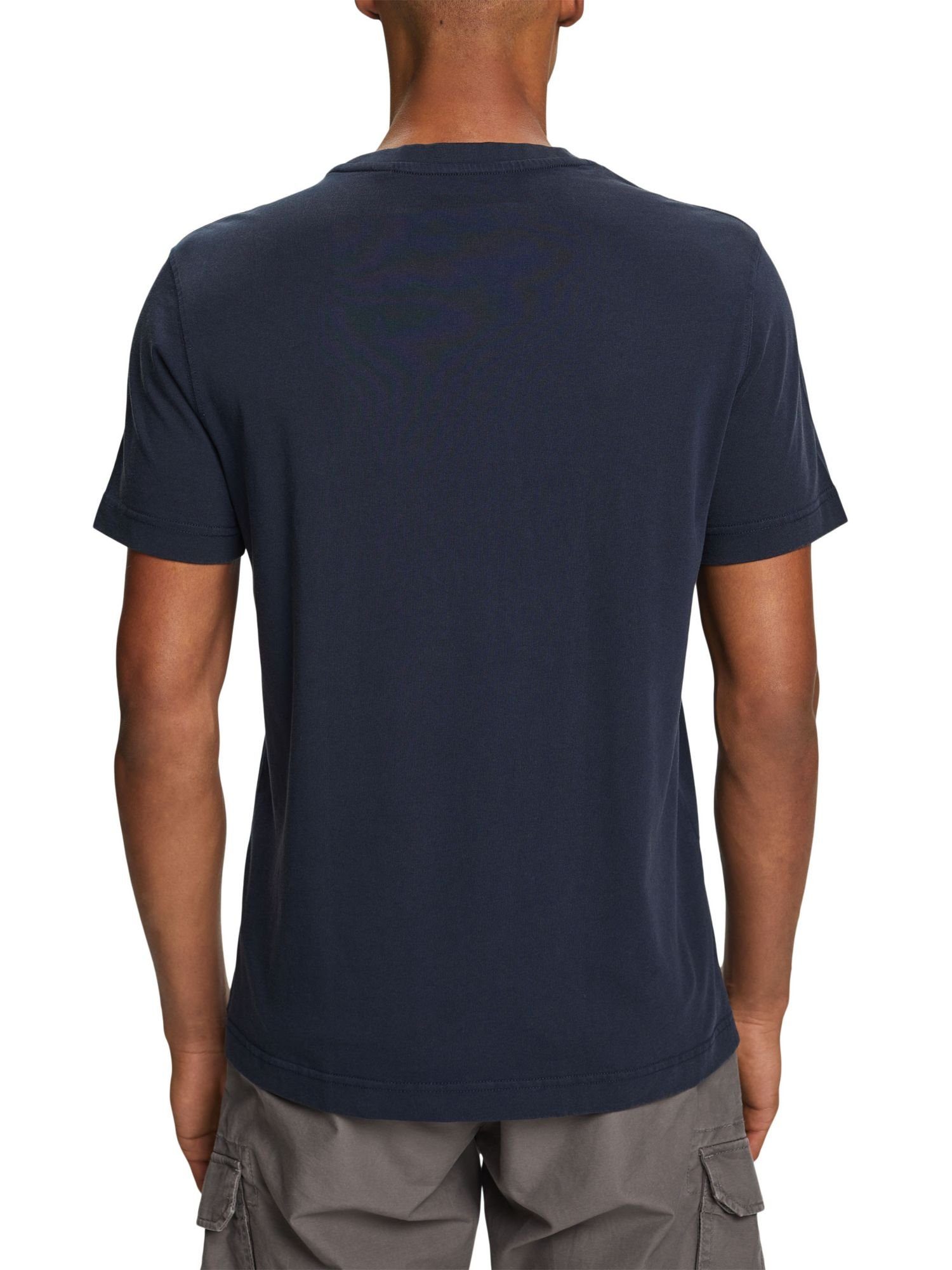 mit T-Shirt 100 % Bio-Baumwolle Esprit T-Shirt NAVY Sticklogo, (1-tlg)