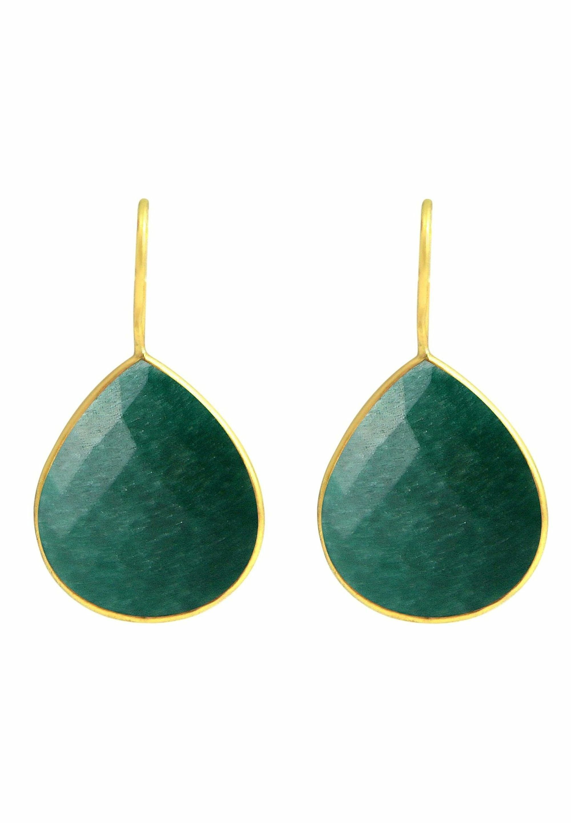 Gemshine Paar Ohrhänger Smaragd Tropfen - CANDY, 925 Silber, Made in Spain