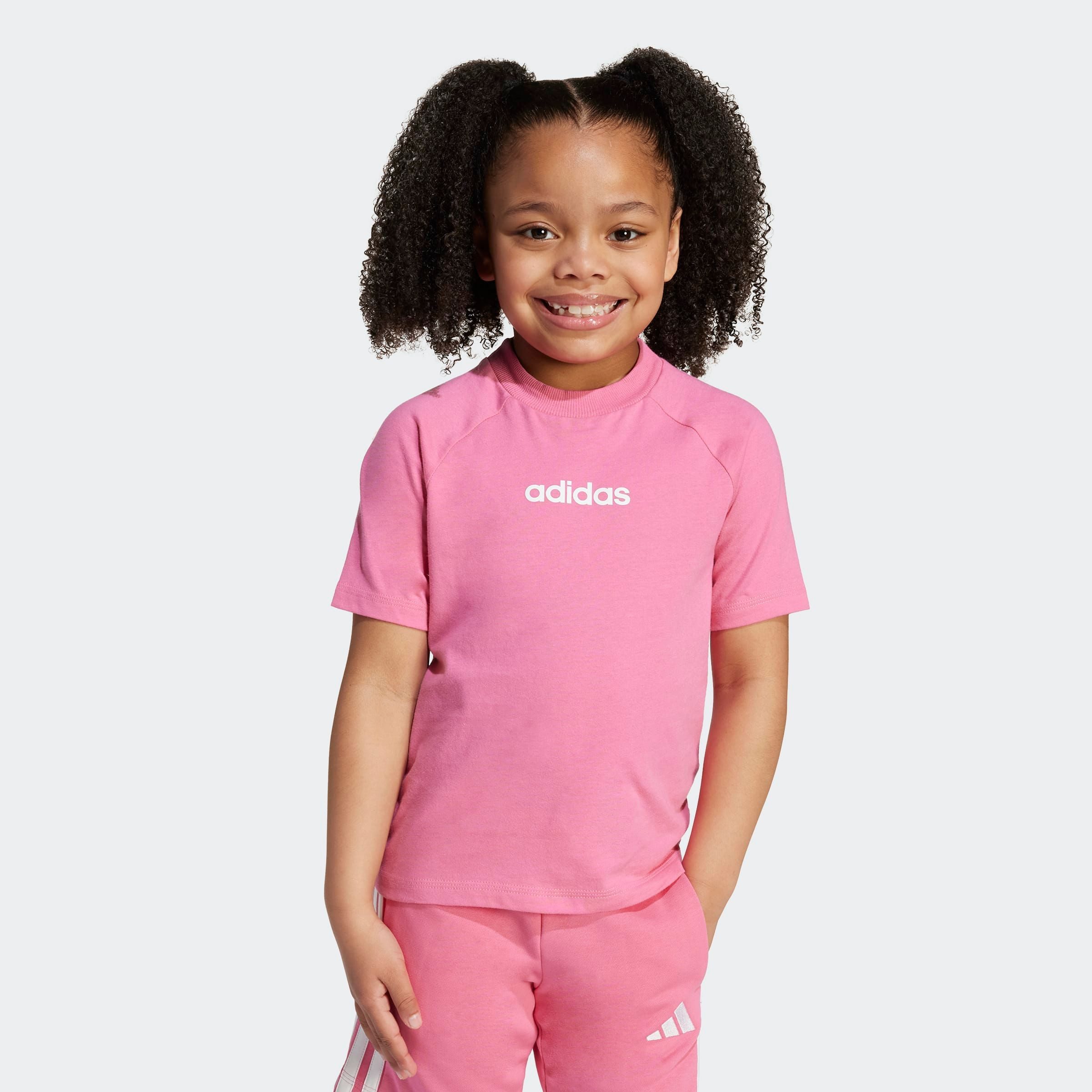 adidas Sportswear T-Shirt LK LIN TEE 160 für Kinder, Rundhalsausschnitt, ohne Verschluss, weiches Material