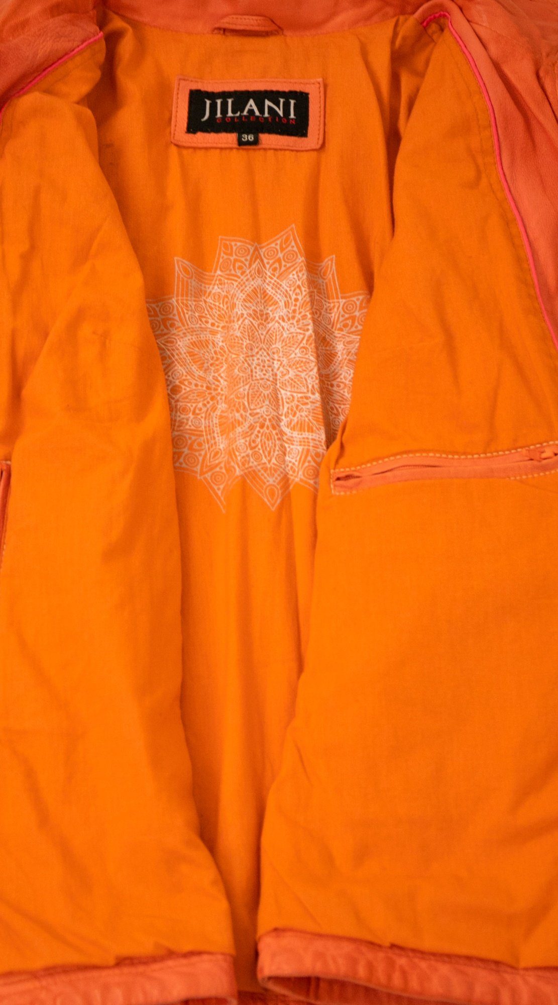 Jilani Jilani Enlil Lammnappa Echtleder coral Damen Lederjacke orange - Lederjacke