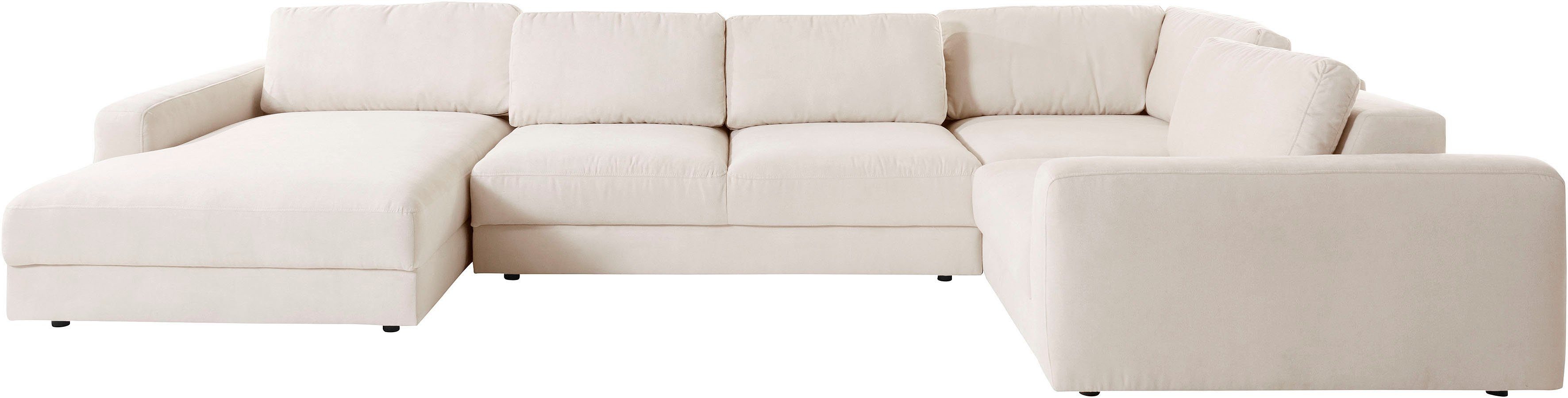 Home affaire Wohnlandschaft Bloomfield, Mega Polsterprogramm, Breite 405cm, viel Platz, U-Form, mit extra tiefer Sitzfläche, wahlweise mit Sitztiefenverstellung