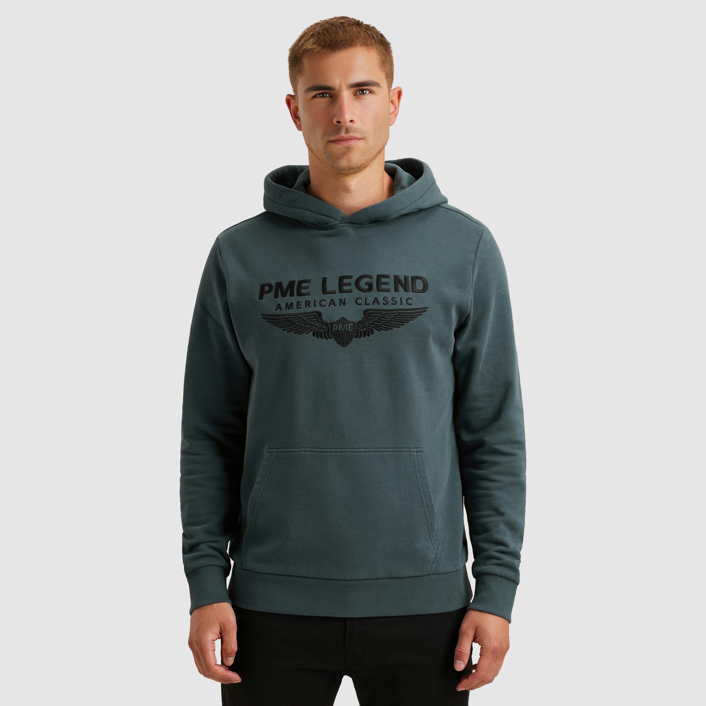 PME LEGEND Kapuzensweatshirt Hooded soft terry with logo mit Logo Print