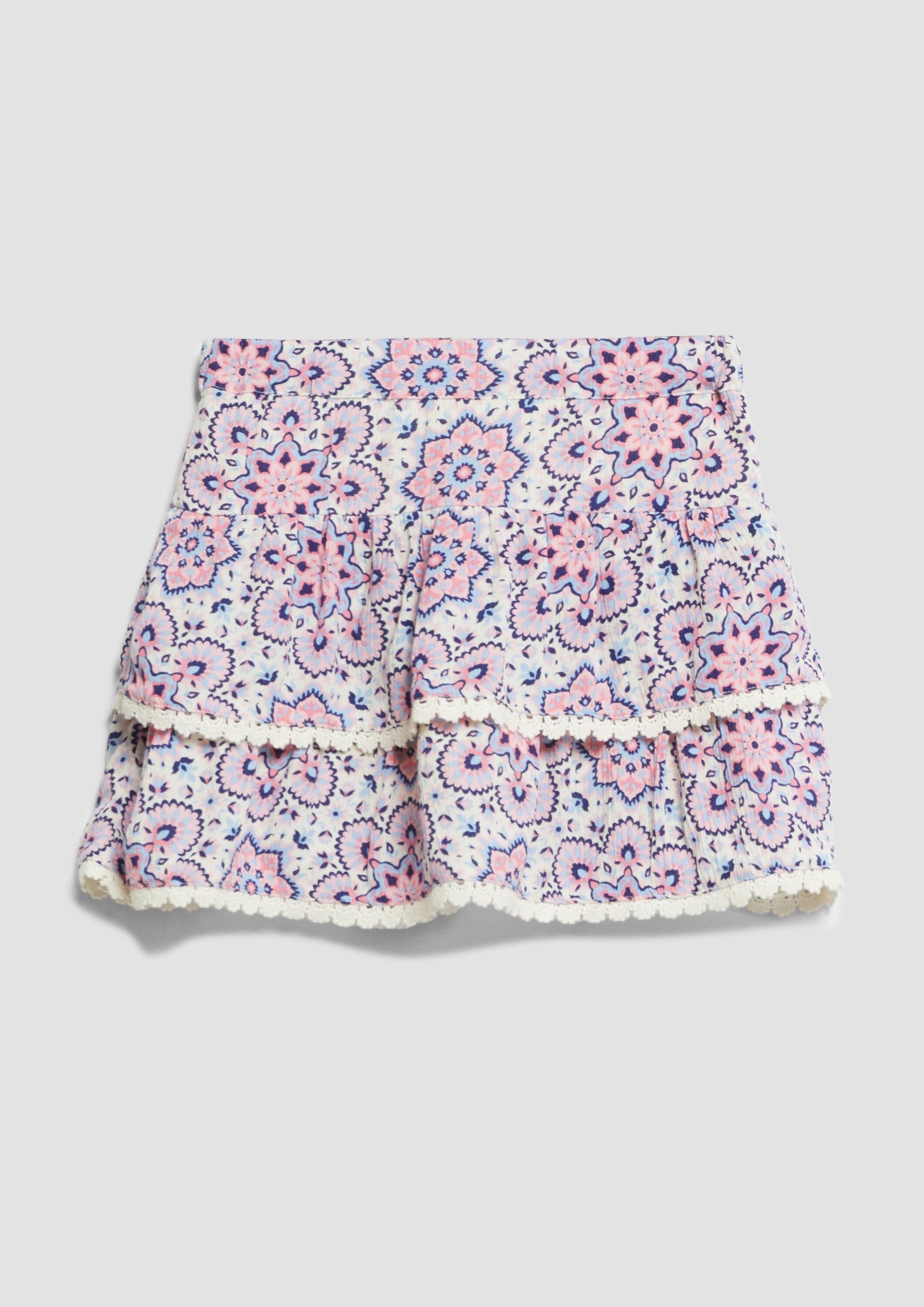 s.Oliver Minirock Rock Rock aus Crinkle-Viskose mit integrierter Shorts