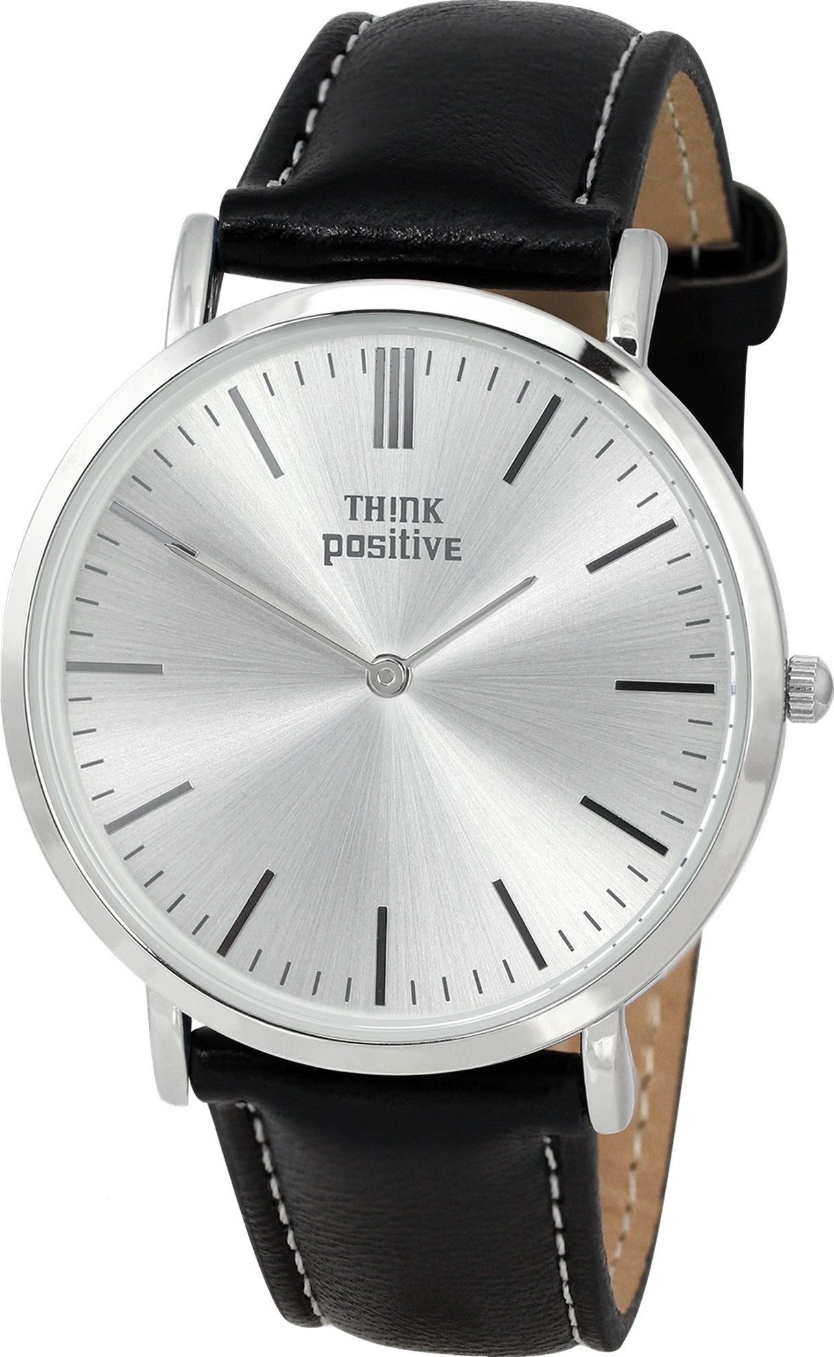 Think Pink Quarzuhr THINK positive Damen Uhr Fashion Leder, (Analoguhr), Damen, Herrenuhr rund, groß (40mm) Leder, PURarmband, Fashion-Style