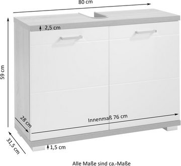 Homexperts Waschbeckenunterschrank NUSA 02LK (94478) (1er Set)