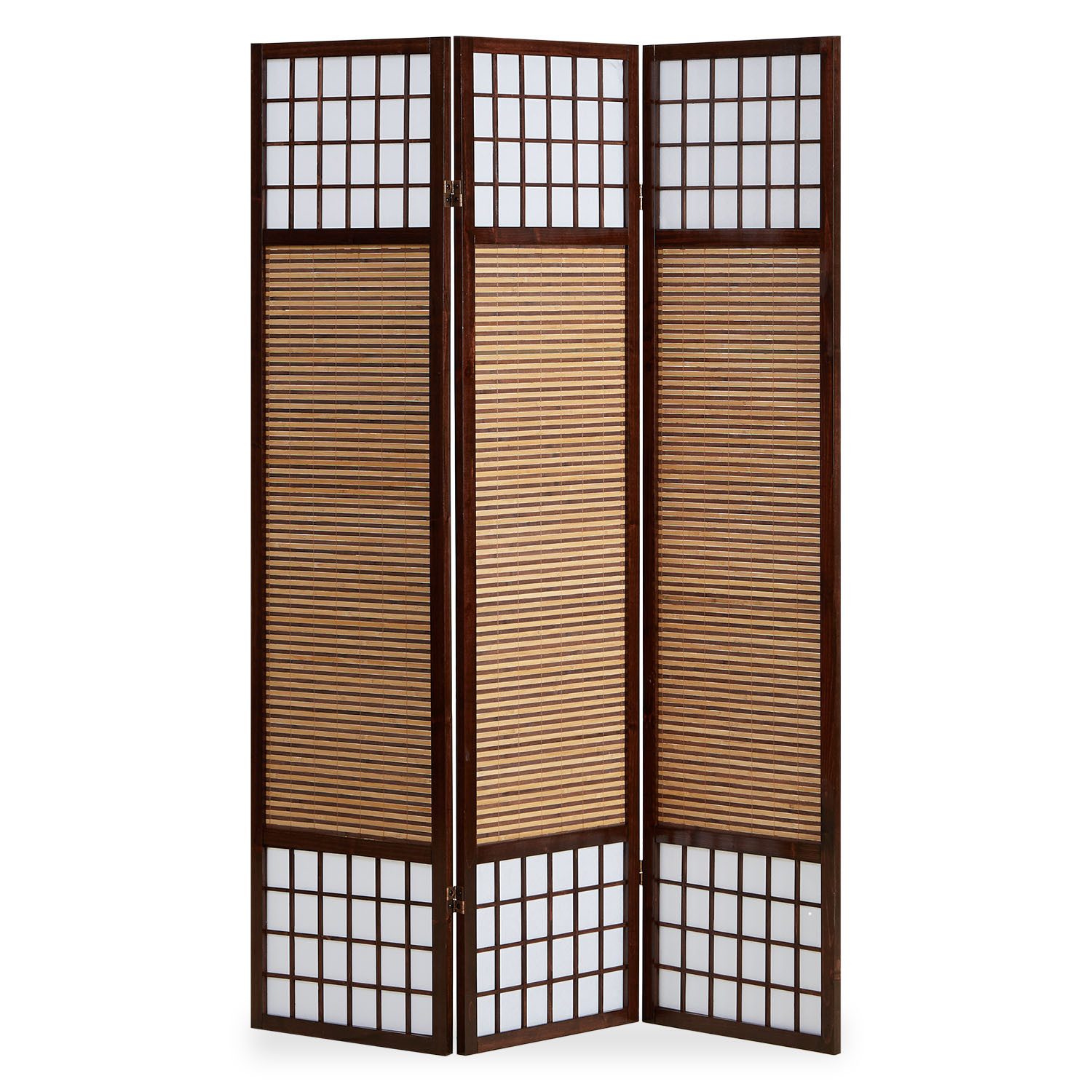 Homestyle4u Paravent Raumteiler Braun Holz Spanische günstig online kaufen