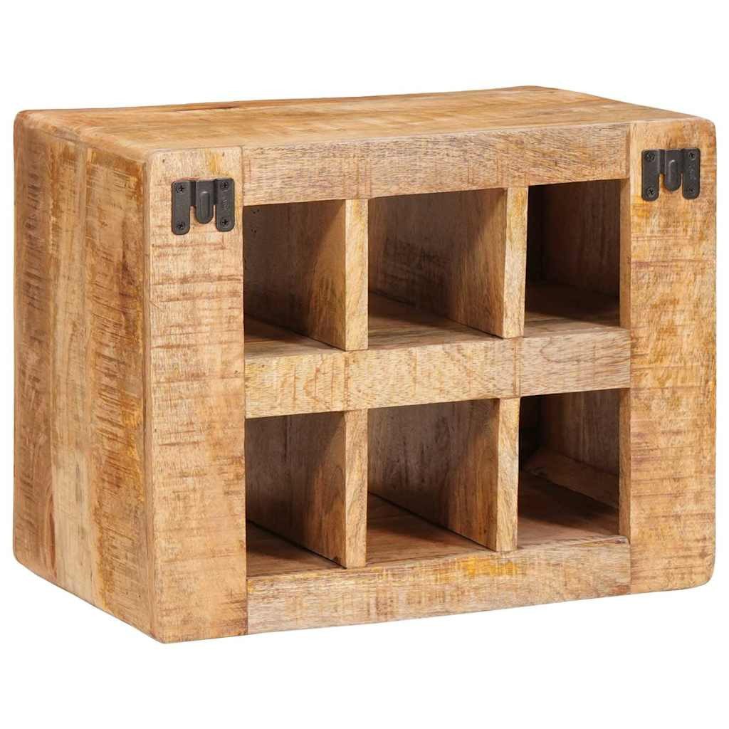 vidaXL Weinregal Weinregal mit Speicher Braun 44 x 30 x 35 cm Massivholz, 1-tlg.