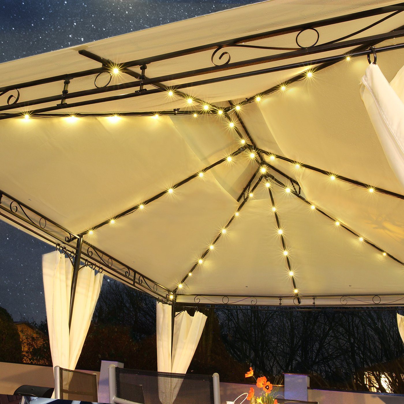 Swing&Harmonie Pavillon LED - Pavillon 3x4m Minzo Garten Pavillion, Solar Pavilion Gartenzelt Designer Pavilon