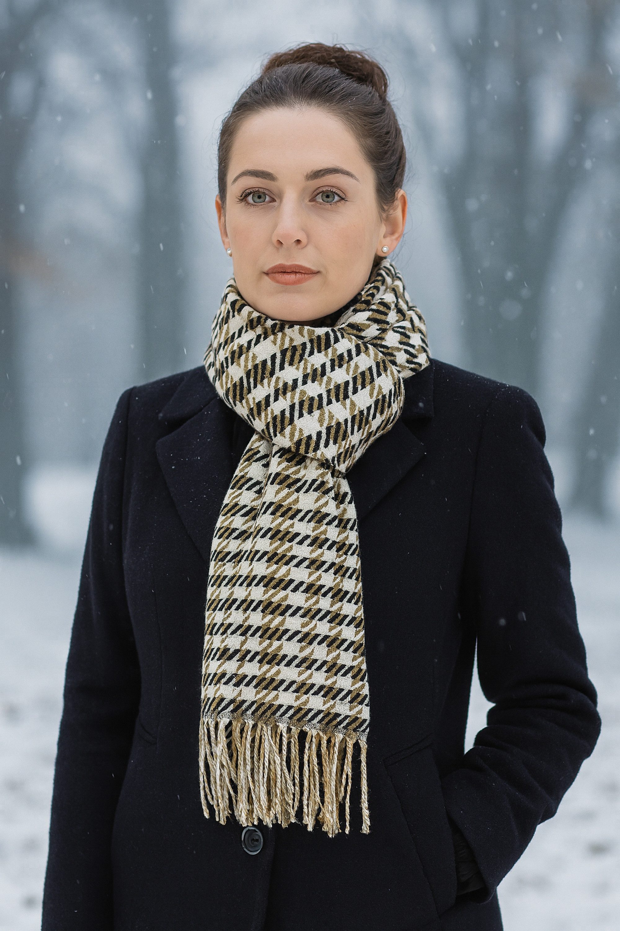 COLLEZIONE ALESSANDRO Wollschal Inverno, (1-St), Made in Italy, mit modernem Karo