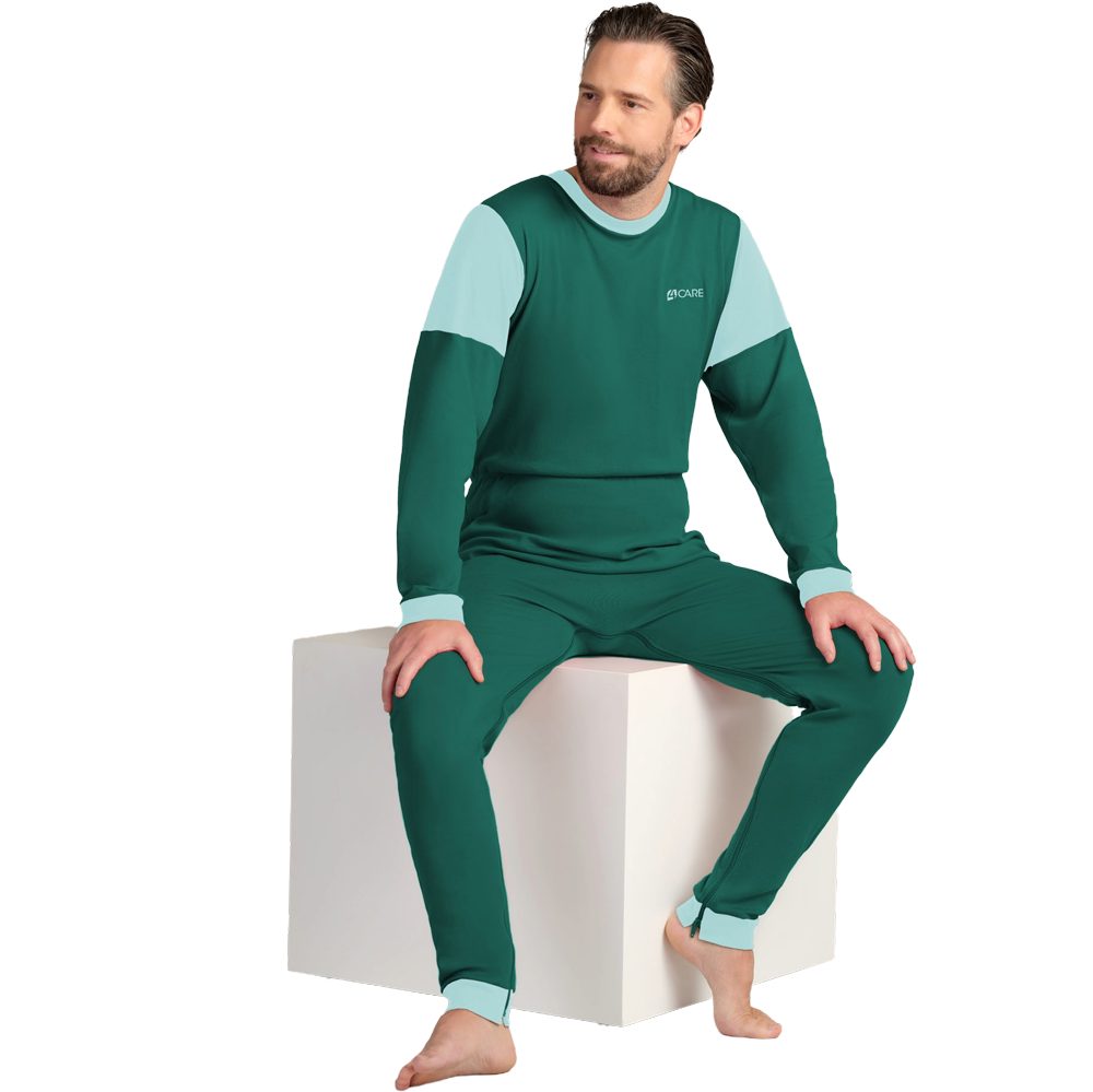 4CARE Schlafoverall 4care Hansop-Overall Trikot mit 2x Reißverschluss