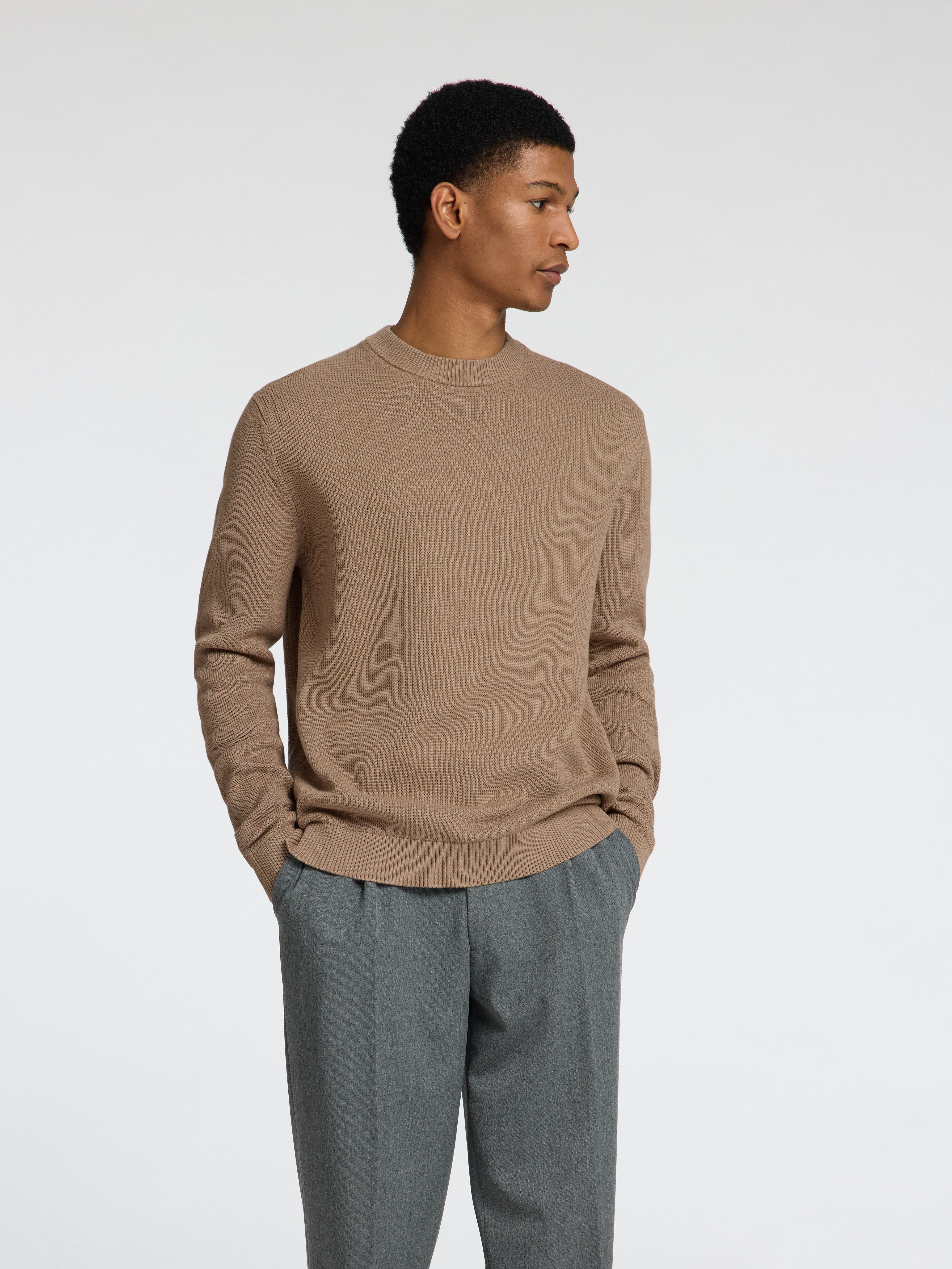 SELECTED HOMME Rundhalspullover SLHDANE LS KNIT günstig online kaufen