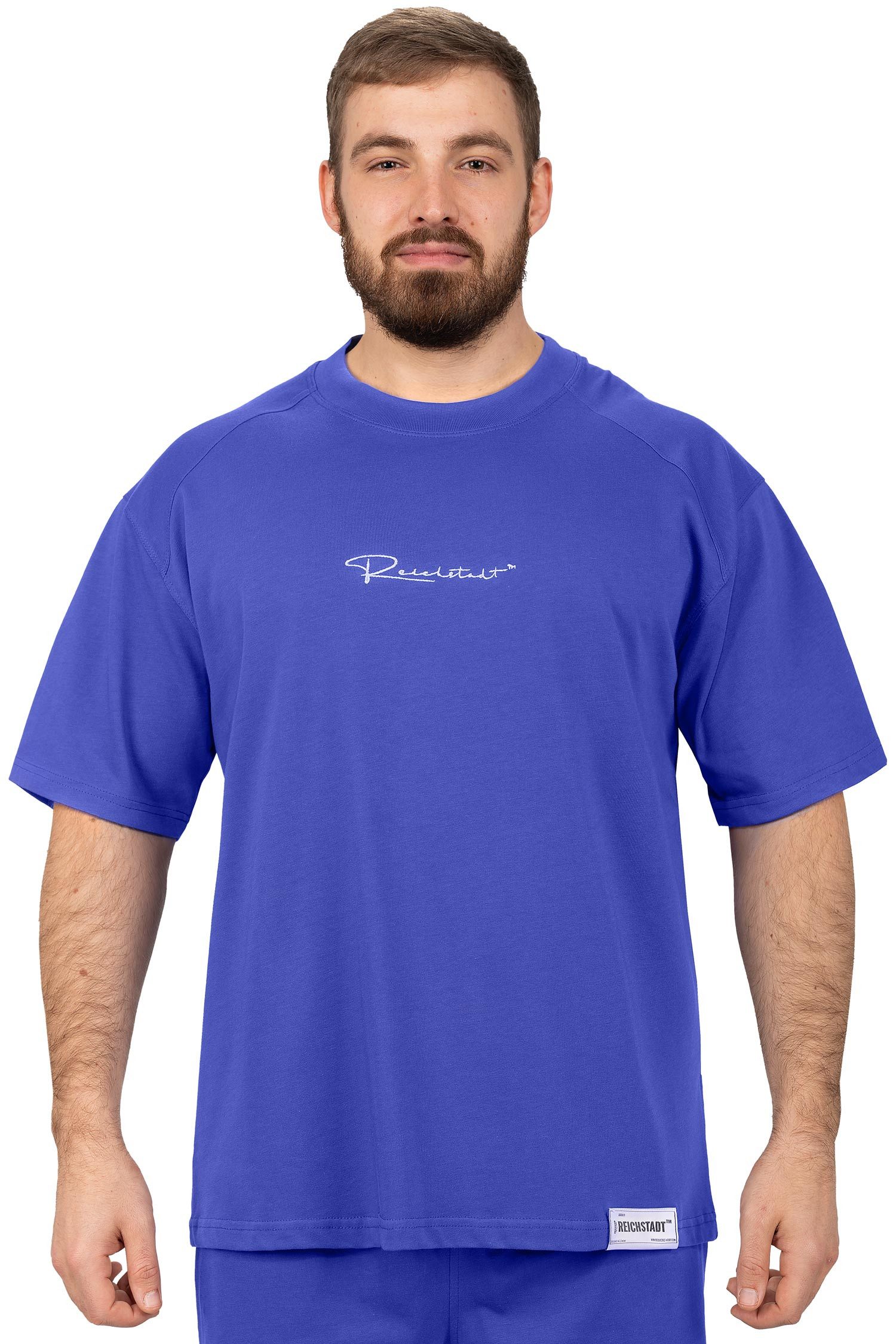 Reichstadt Trainingsshirt Herren Oversized Kurzes Hemd 22RS033 in kräftigen Farben