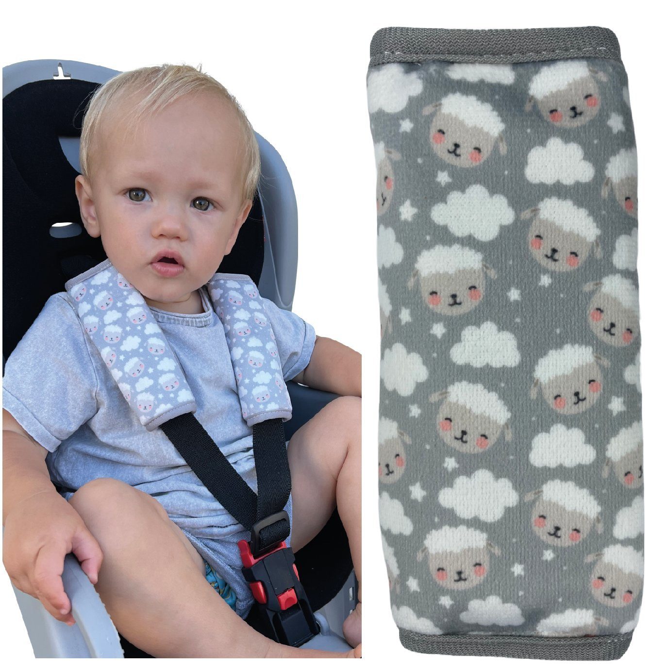 Gurtschutz Gurtpolster Kopfkissen Gurtschoner Kind Nackenstütze Baby  Autositz