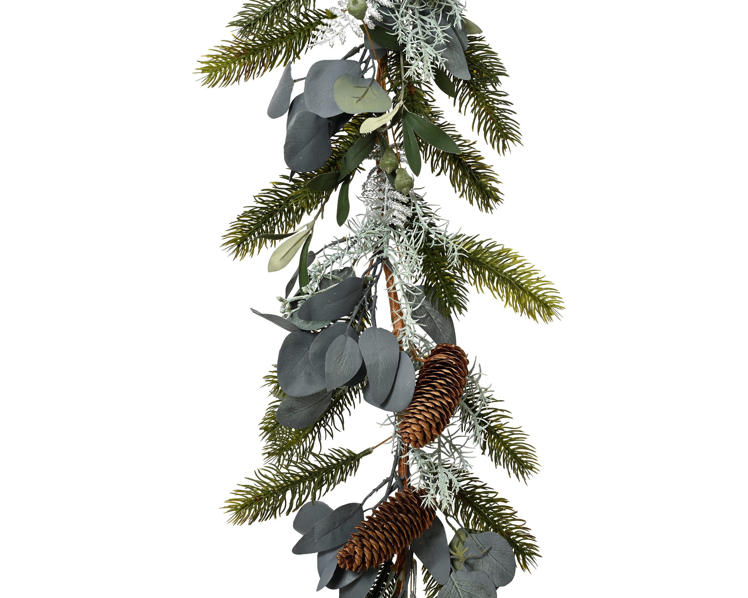 Kunstgirlande, Kaemingk, Künstliche Dekogirlande 1,8m mit Tannenzweigen & Eukalyptusblättern