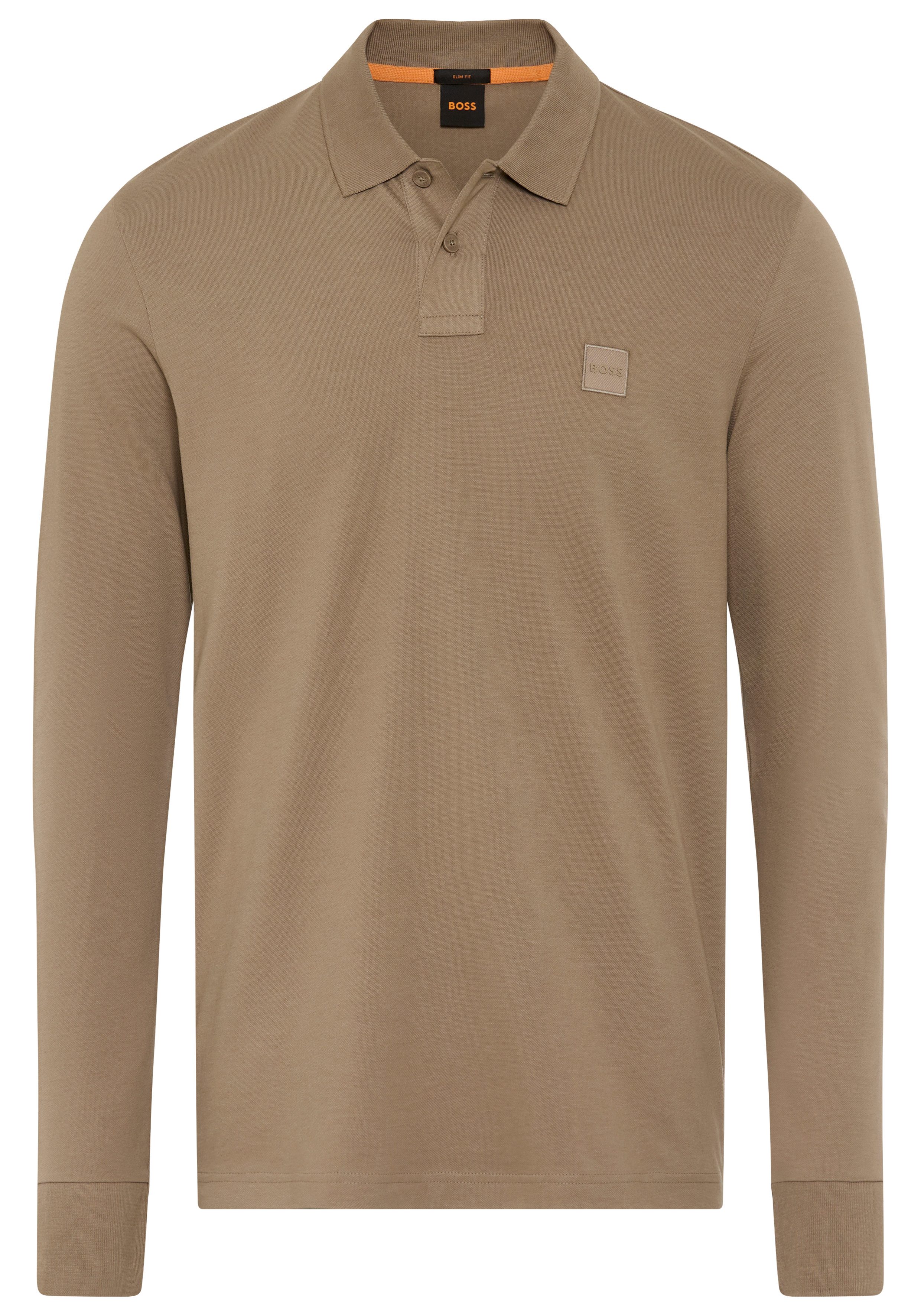 BOSS ORANGE Poloshirt Passerby Langarm Regular Fit Langarm Classic Stretch Pique Polo, pflegeleicht – Bild 4 von 5