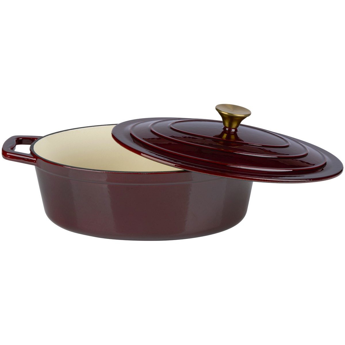 Alpina Grillpfanne Alpina Bratpfanne 33cm Gusseisen bordeaux