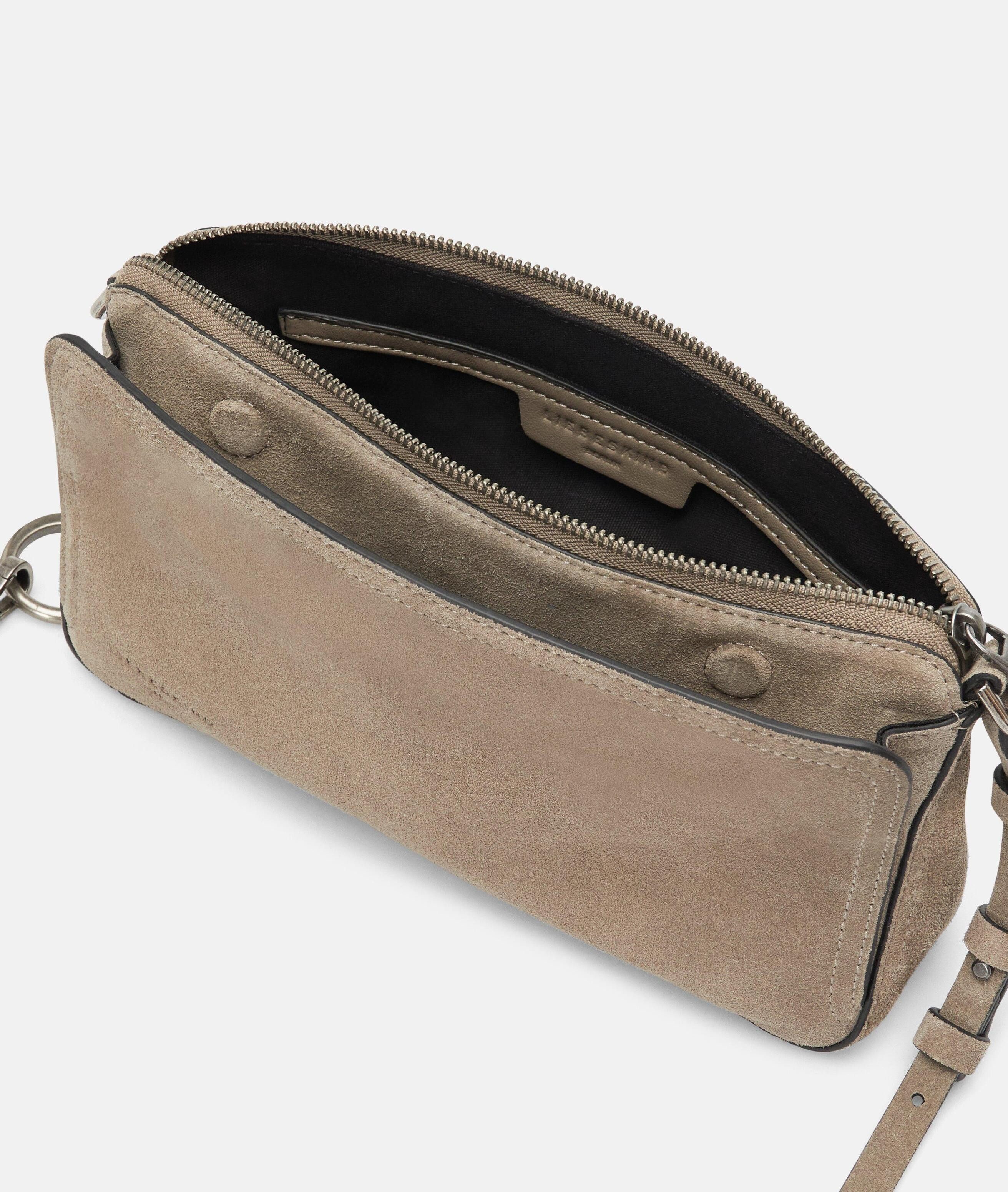 Liebeskind Berlin Umhängetasche Clarice II Crossbody M, Geräumige Umhängetasche aus Veloursleder