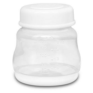 lionelo Elektrische Doppelmilchpumpe TWEE GO, 2 Stück 150ml Milchflaschen mit passendem Sauger, LED-Anzeige 9 Saugstufen Netzstrom Batterien
