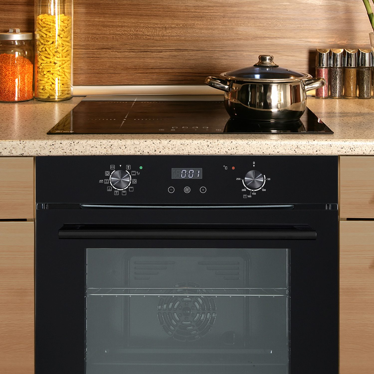 KKT KOLBE Backofen-Set Backofen und Kochfeld SET7005FBCH5900RL, Herdset / Heißluft / Einbauherd / Einbaubackofen / Dualzone