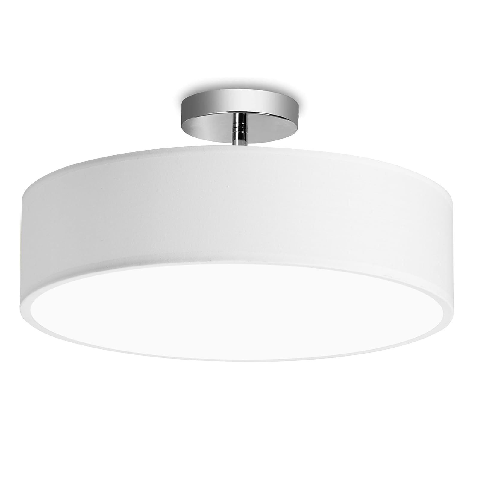 Zedelmaier Lampenschirm Deckenleuchte Deckenlampe mit Stoff, ohne Leuchtmittel, SchirmØ 38 cm, für Wohnzimmer Schlafzimmer Flur