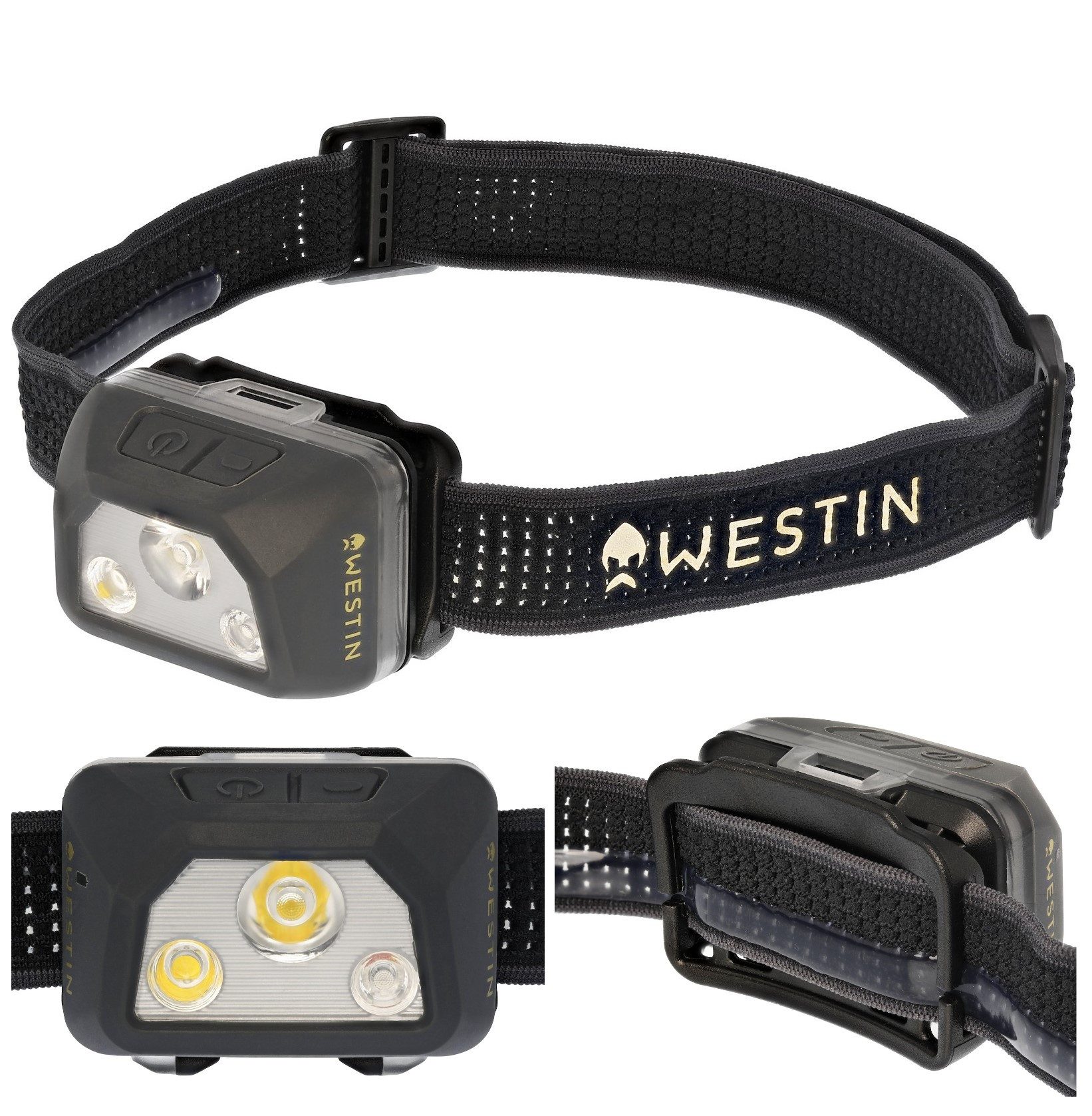 Westin Fishing LED Stirnlampe Kopflampe Headlamp Beam Stirnlampe - 1250mAh-Akku - 20-400 Lumen (1-St)