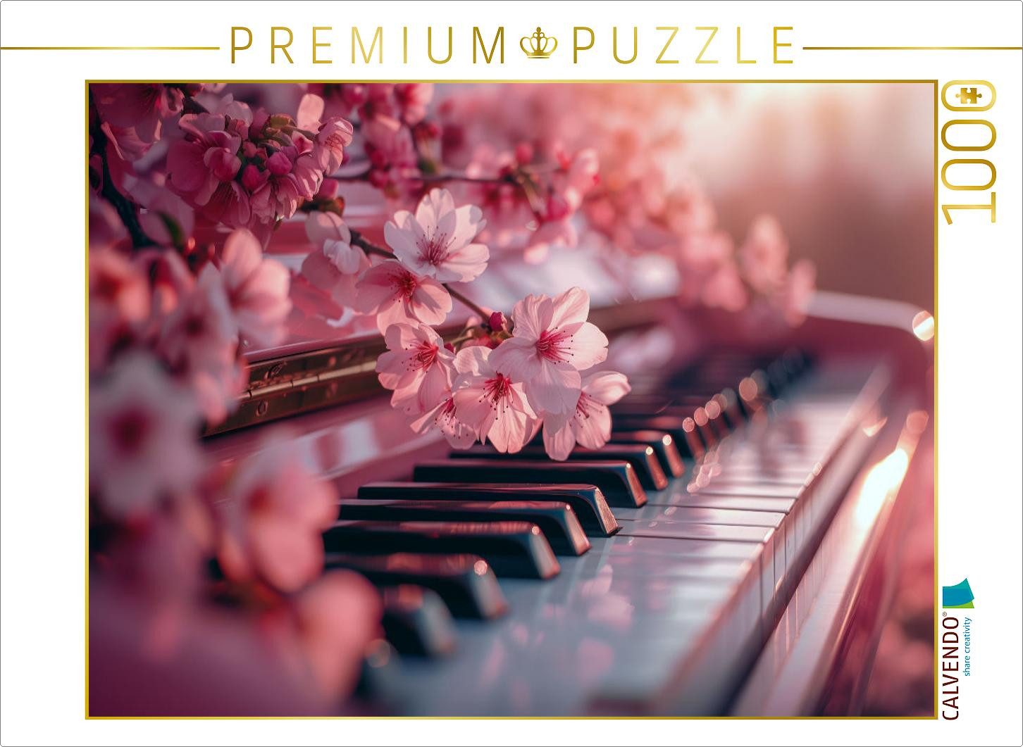 CALVENDO Puzzle CALVENDO Puzzle Symphonie im Frühling - Klavier und Kirschblüten, 100, 1000 Puzzleteile