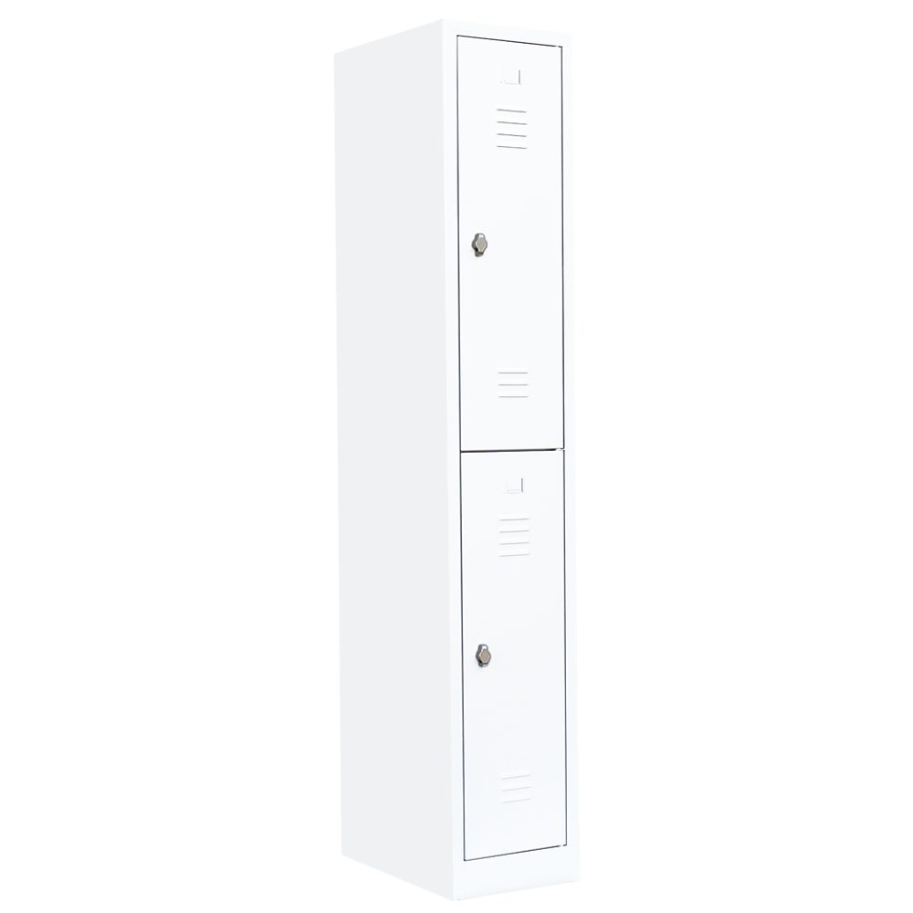 Steelboxx Spind Spind Garderobenschrank doppelstöckig, 180x31,5x50cm 1 Abteil (1-St) Komplett verschweißt und montiert