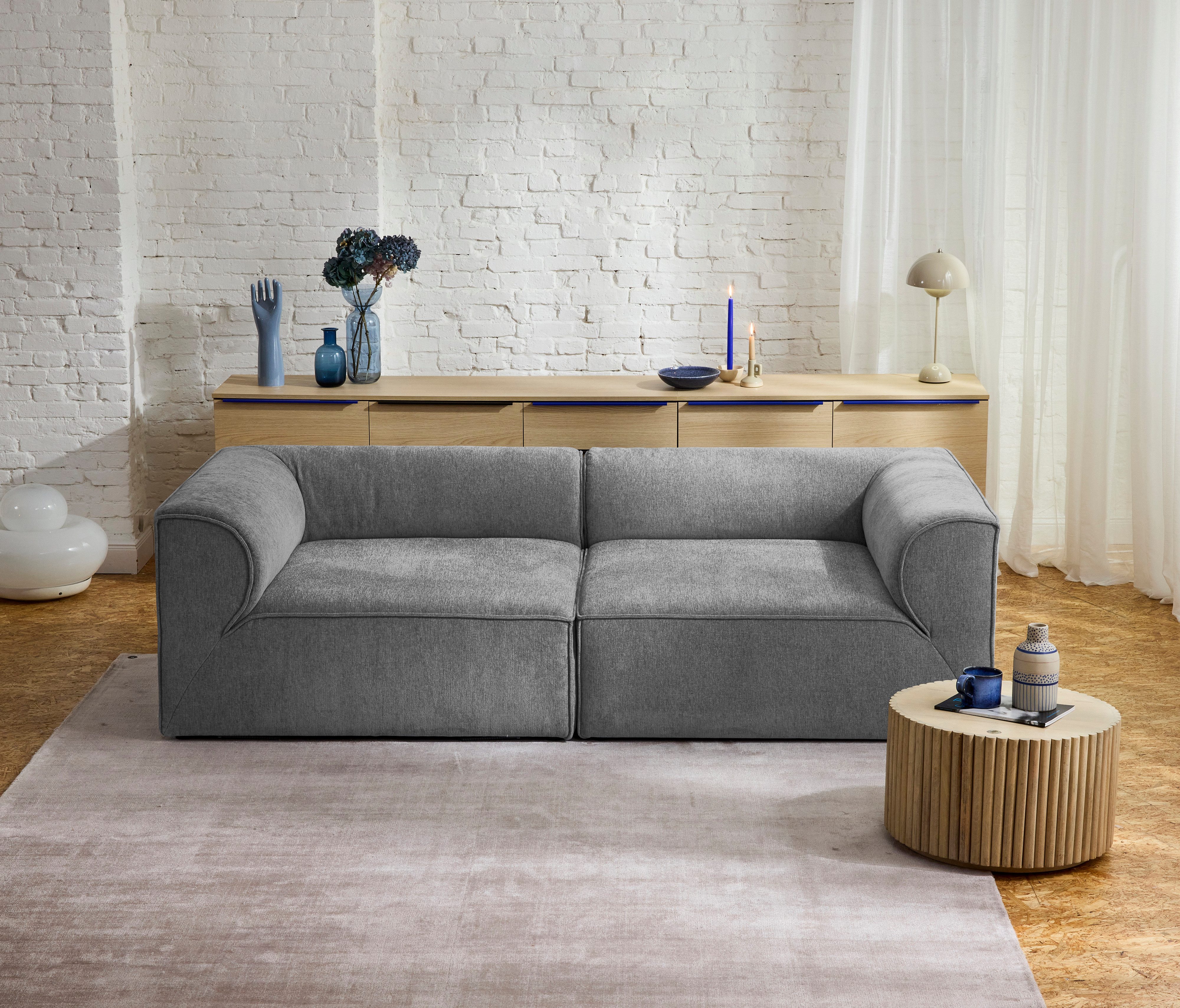 TOM TAILOR HOME Big-Sofa SOFT PUZZLE aus der flexiblen Elementserie, – entspannte Sitztiefe und weicher Sitzkomfort