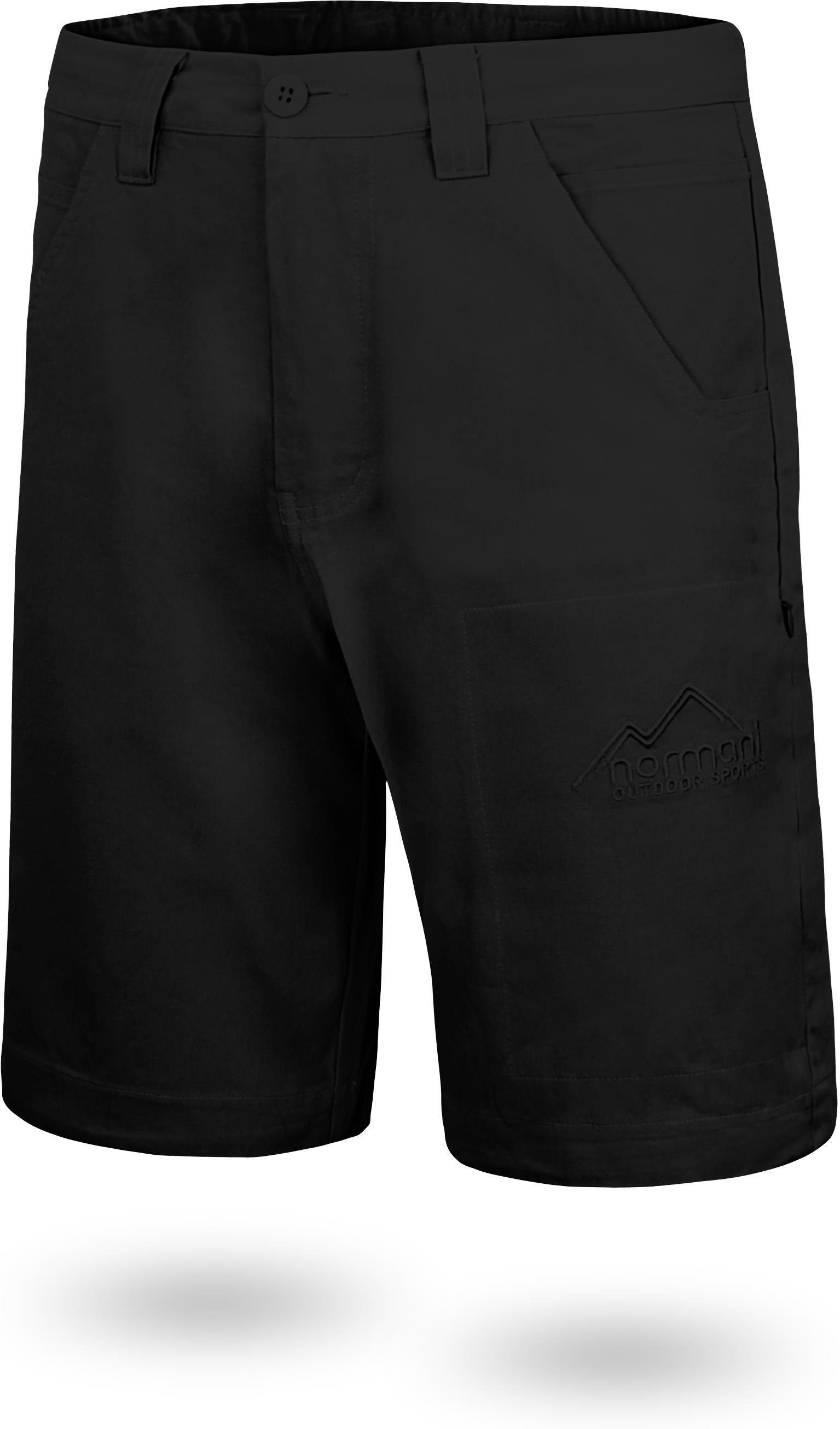 aus Shorts 100% invisible Gobi Bio-Baumwolle Schwarz Herren normani Shorts mit kurze Chino Vintage Sommershort Bermudas Zippertasche