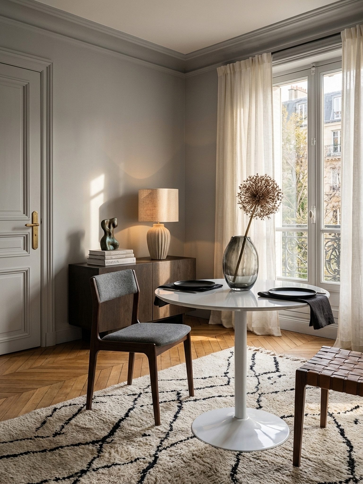 KADIMA DESIGN Esstisch Esstisch Rund 75x75x74 cm Kleiner Küchentisch Weiß Hochglanz, Runder (Esszimmer Klein), Esszimmertisch 2 Personen, Moderner Frühstückstisch Küche, Tisch