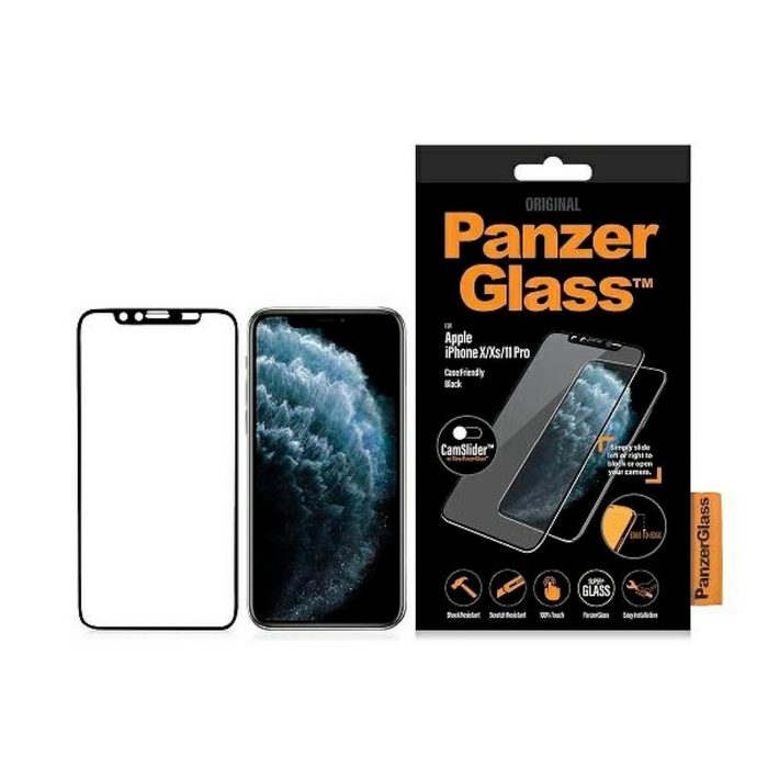 PanzerGlass Handyhülle PanzerGlass Apple iPhone X / XS / 11 Pro Hart Glas Case Friendly Edition Schwarz