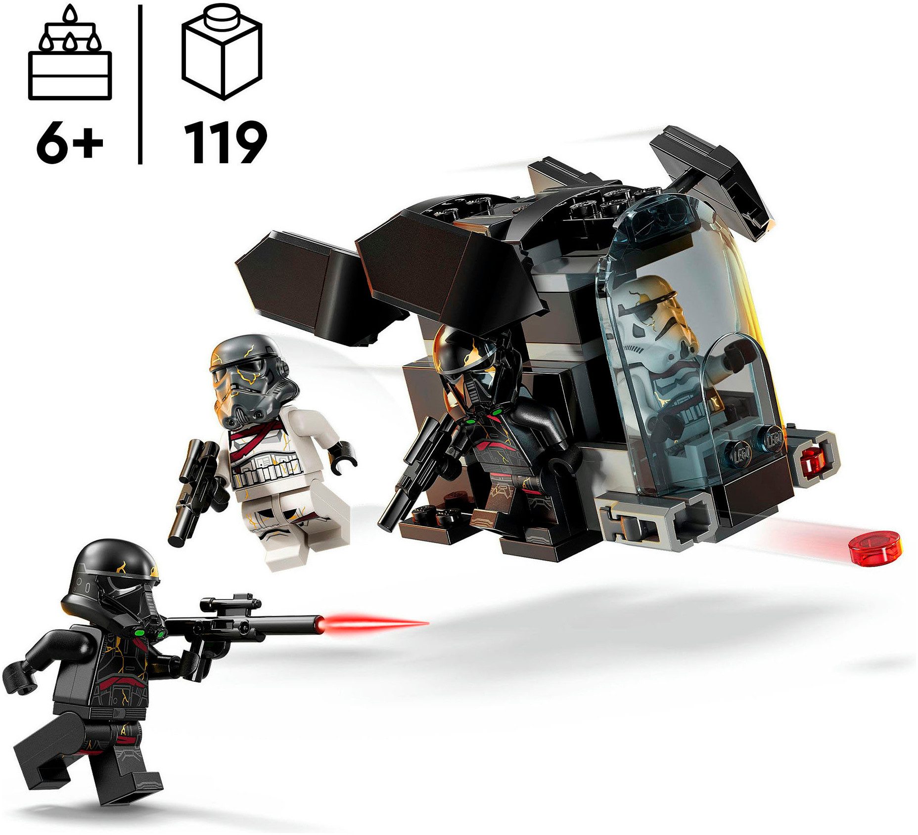 LEGO® Todestruppler & Nachttruppler Battle Pack (75412), LEGO Star Wars™ Konstruktionsspielsteine, (119 St), Made in Europe – Bild 3 von 5