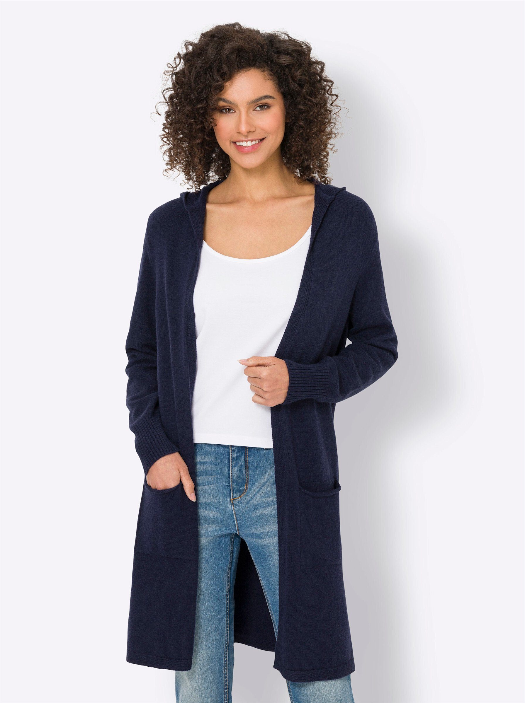 heine Strickjacke marine