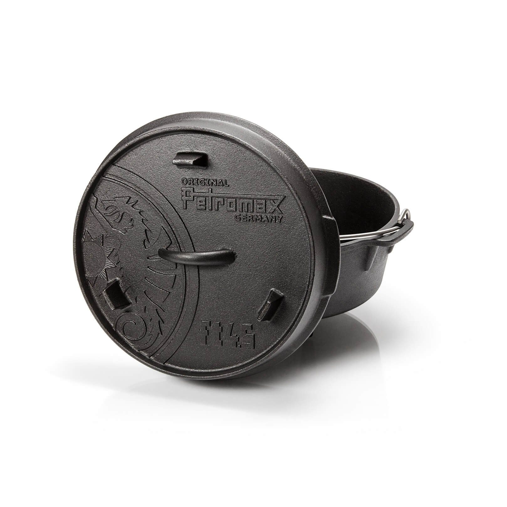Petromax Feuertopf, Gusseisen, Feuertopf, Dutch Oven aus Gusseisen ft4.5 mit Füßen max. 4.5 Liter