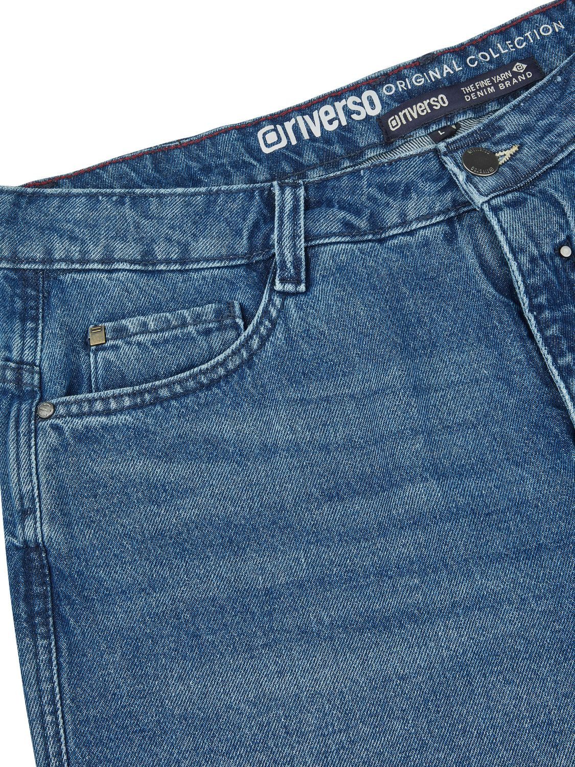 riverso Jeansshorts Herren Shorts RIVAshton Loose Fit Bermudashorts aus 100% Baumwolle