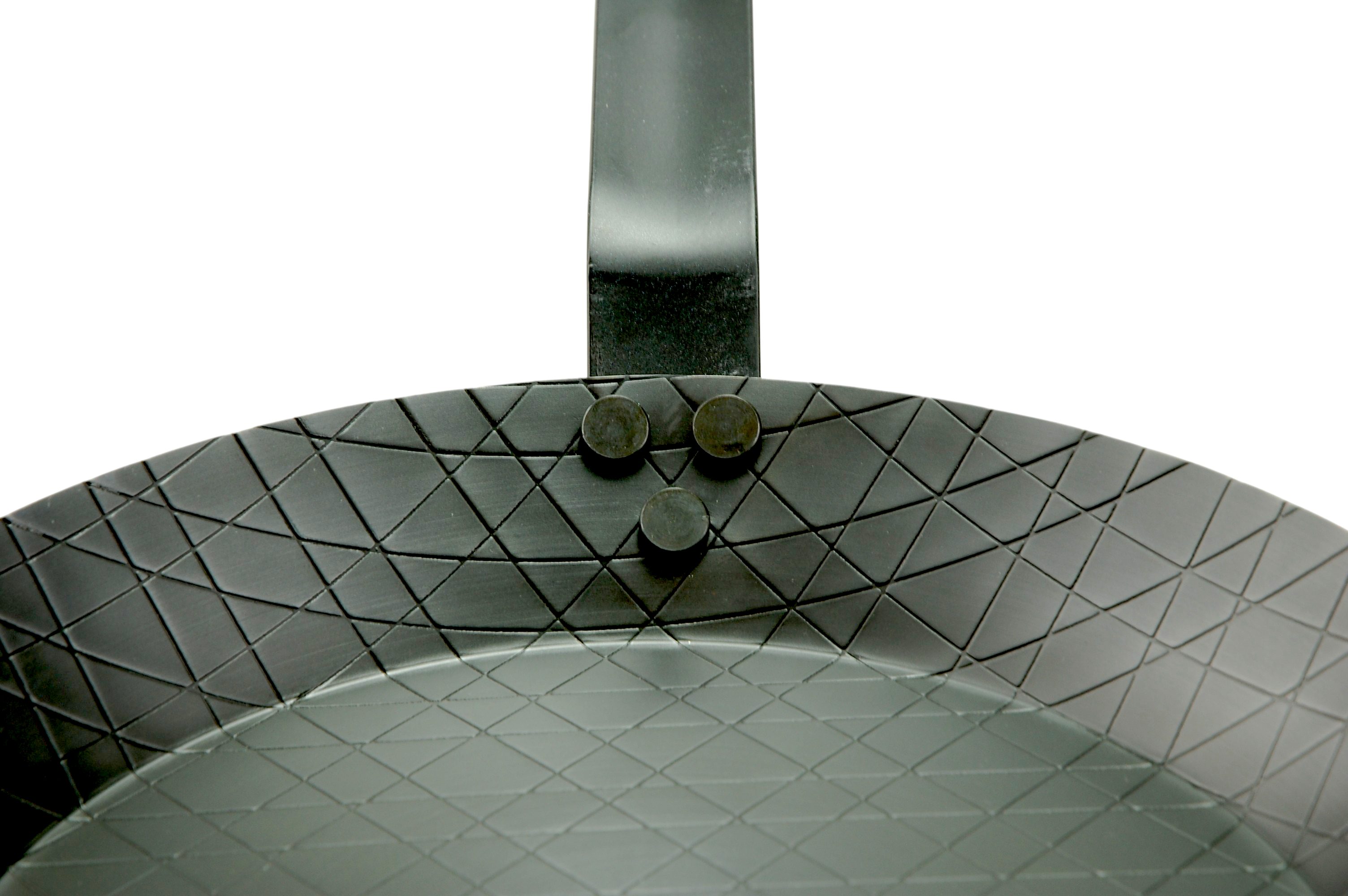 pasoli Steakpfanne aus Carbonstahl, voreingebrannt, Carbonstahl, Induktionsgeeignet, Durchmesser 28cm